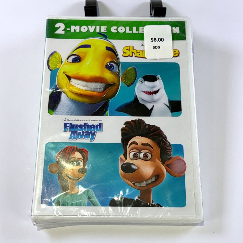 DreamWorks Shark Tale and Flushed Away 2-Movie DVD Animated Kids Film 271B4